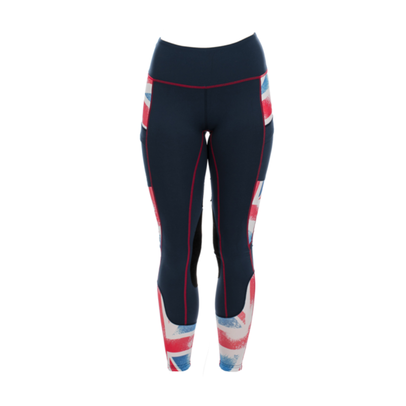 Horseware Limited Edition Union Jack Riding Tights - Navy/UK Flag-1